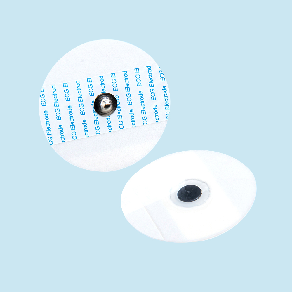 Φ50มม. โฟมกลมแบบใช้แล้วทิ้ง Snap ECG Electrodes EKG Monitor Pads