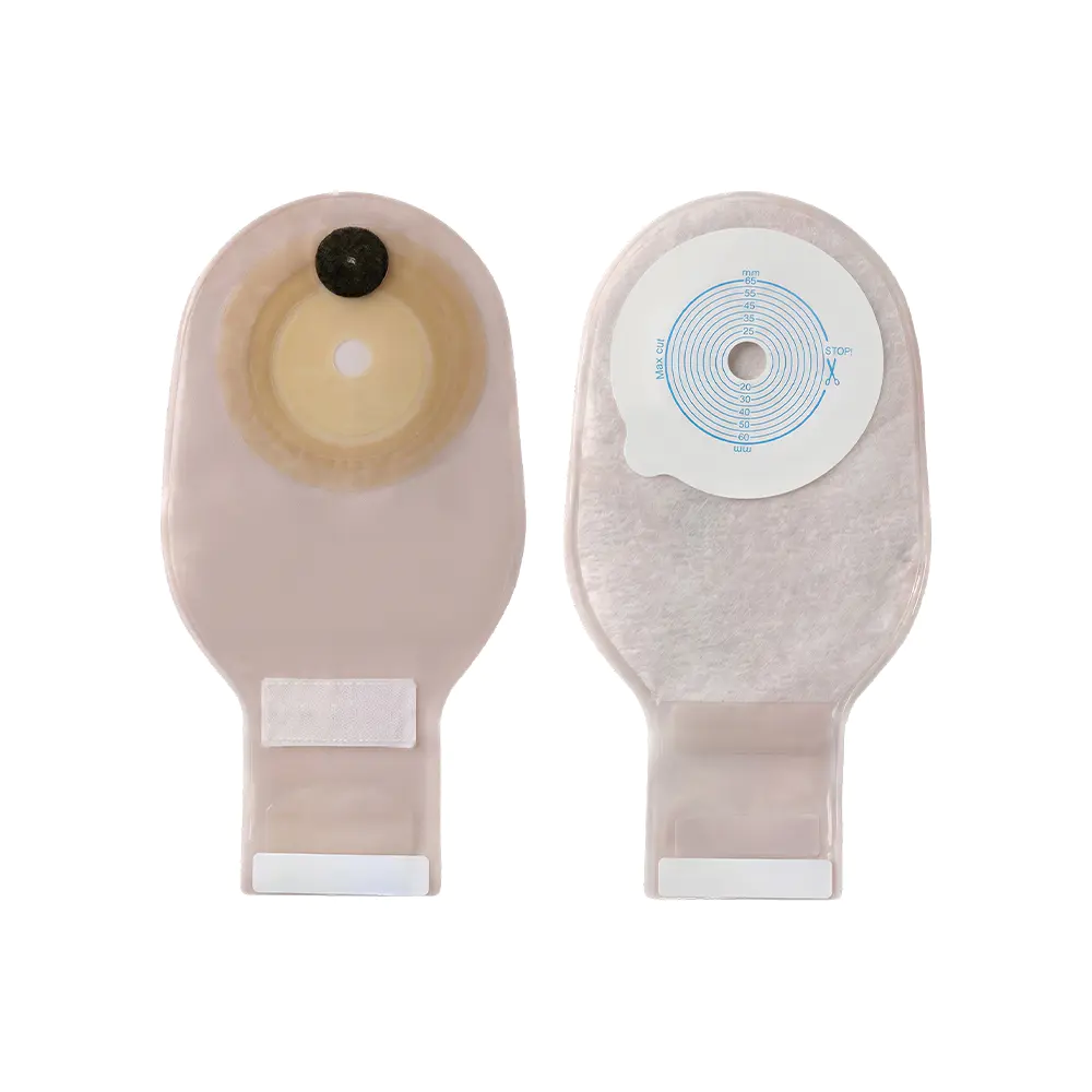 ชิ้นเดียวด้านเดียวไม่ทอและเมมเบรนตาข่ายชั้นนอกเวลโครซีลถุง Ostomy