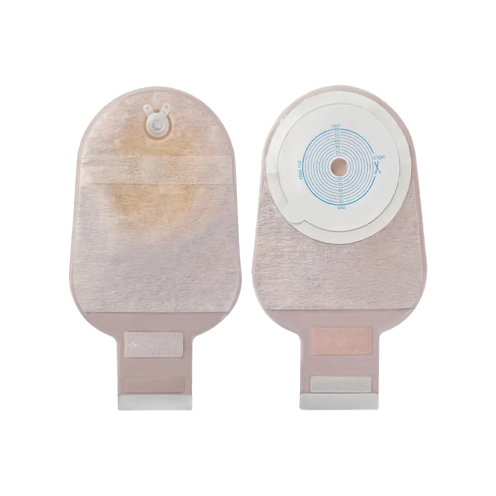 ชิ้นเดียวสองด้านไม่ทอชั้นนอกเวลโครซีลถุง Ostomy